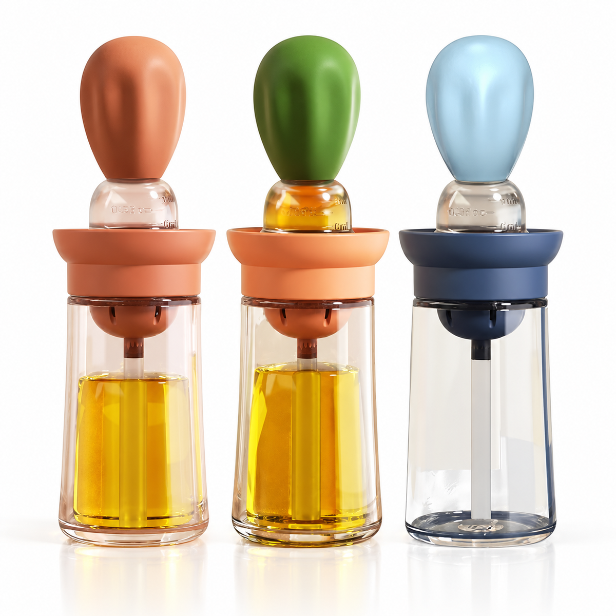 Glass Oil Bottle with Basting Brush for Everyday Cooking — view 1