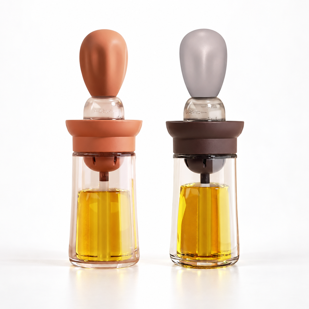 Glass Oil Bottle with Basting Brush for Everyday Cooking — view 7