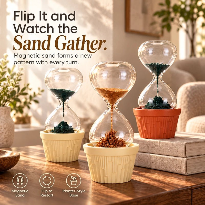 Magnetic Sand Hourglass Planter Ornament