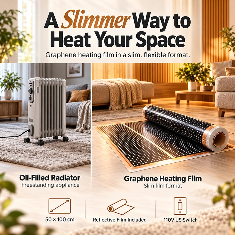 Graphene Electric Heating Mat Set — 50 × 100 cm