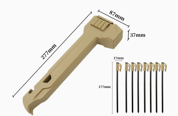 Multifunctional Camping Hammer & Tent Stake Puller