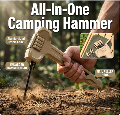 Multifunctional Camping Hammer & Tent Stake Puller