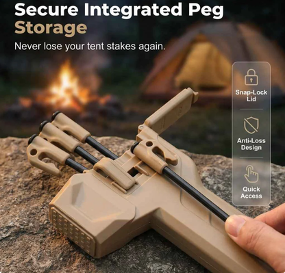 Multifunctional Camping Hammer & Tent Stake Puller