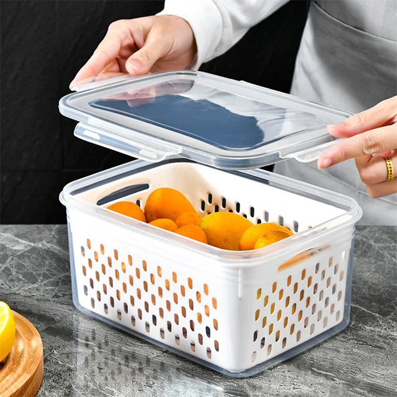 3 Sets Large Fruit Containers for Fridge