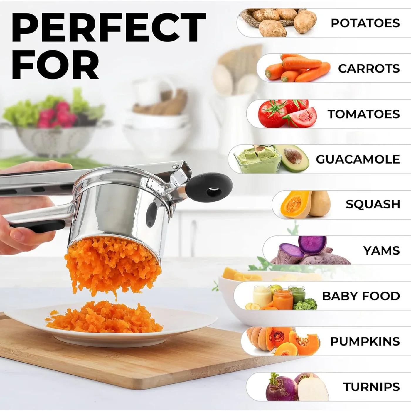 Stainless Steel Potato Ricer - 13.5 oz