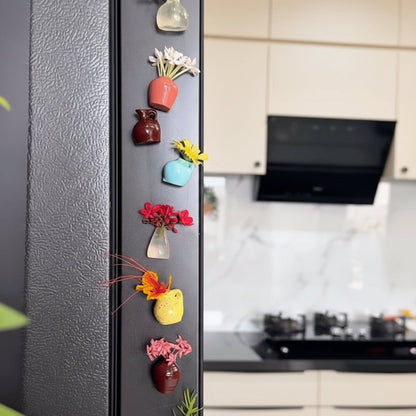 Mini Flower Vase Fridge Magnets