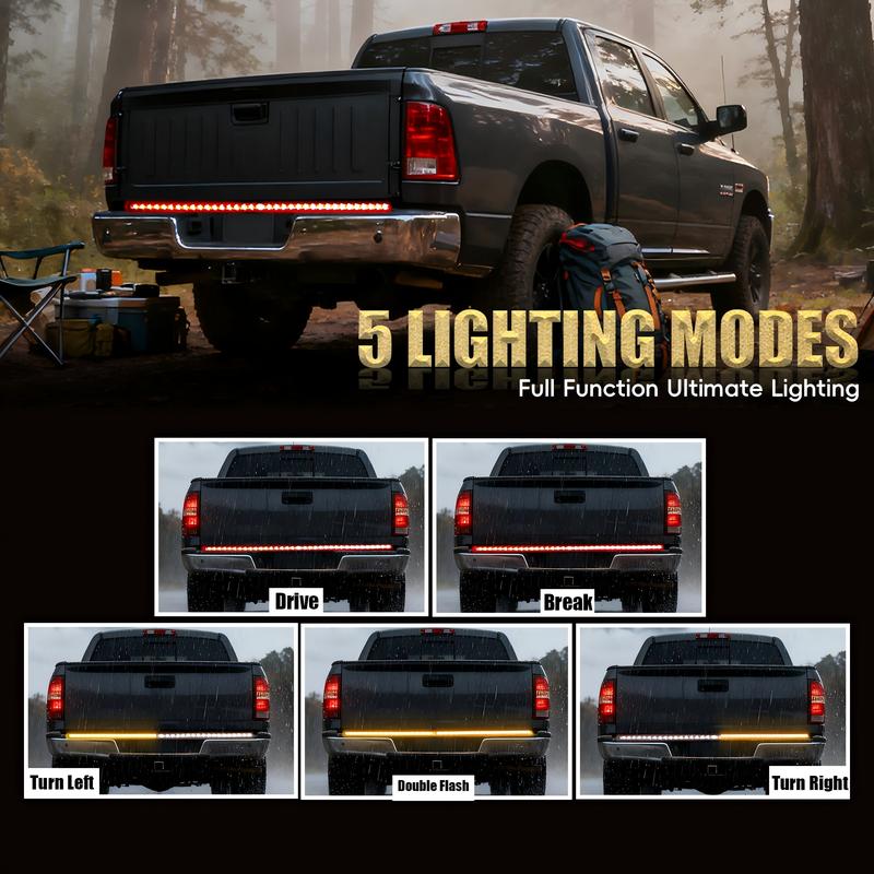 🔥 49% OFF | 60" Triple-Row LED Tailgate Light Bar - 5-Function Weatherproof Strip