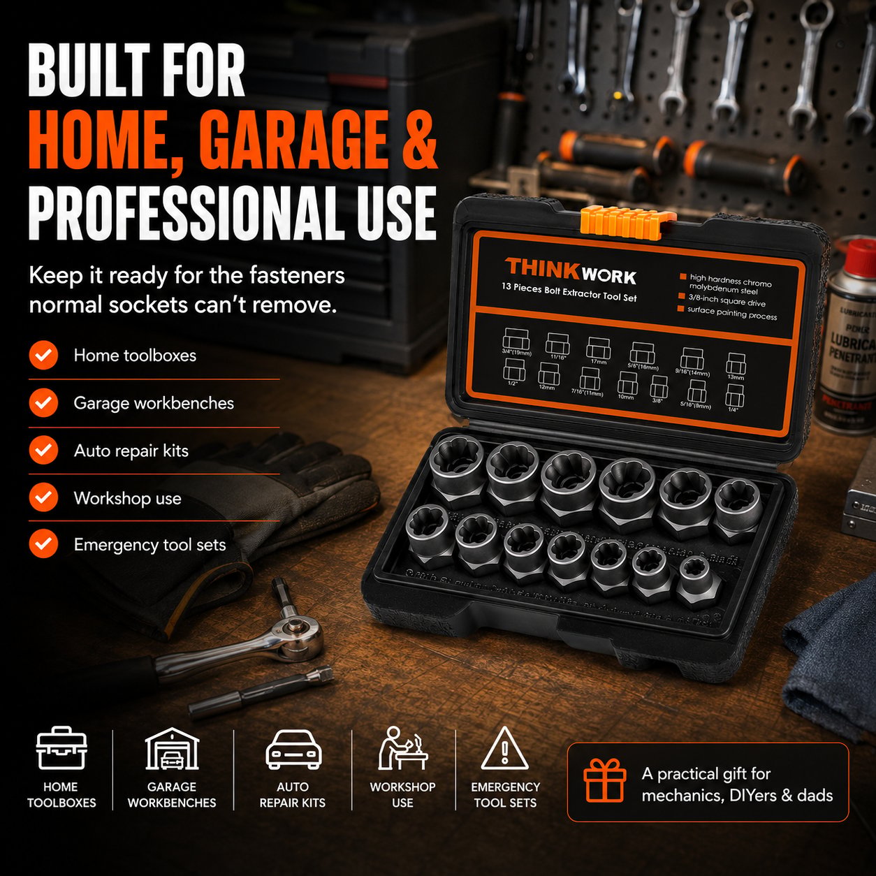 🧰13+1 PCS Bolt & Nut Extractor Set🔩