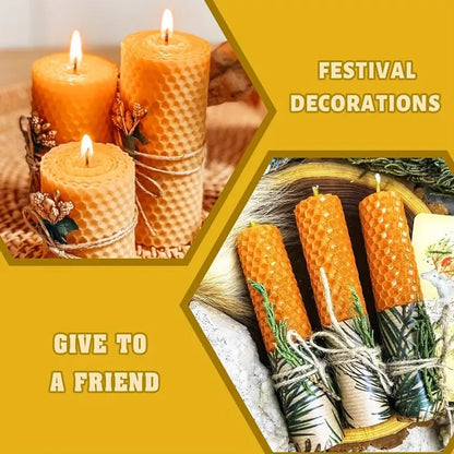 DIY Beeswax Candle Rolling Kit — 12 Colors