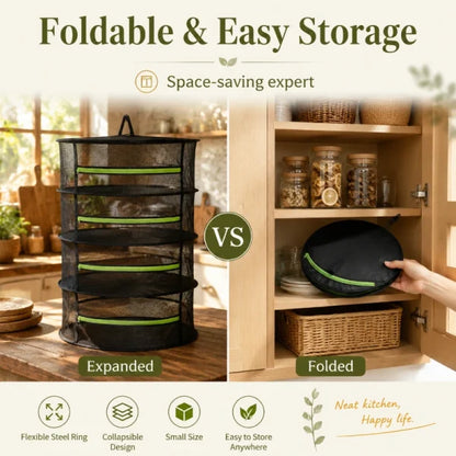 Enclosed Hanging Mesh Drying Rack