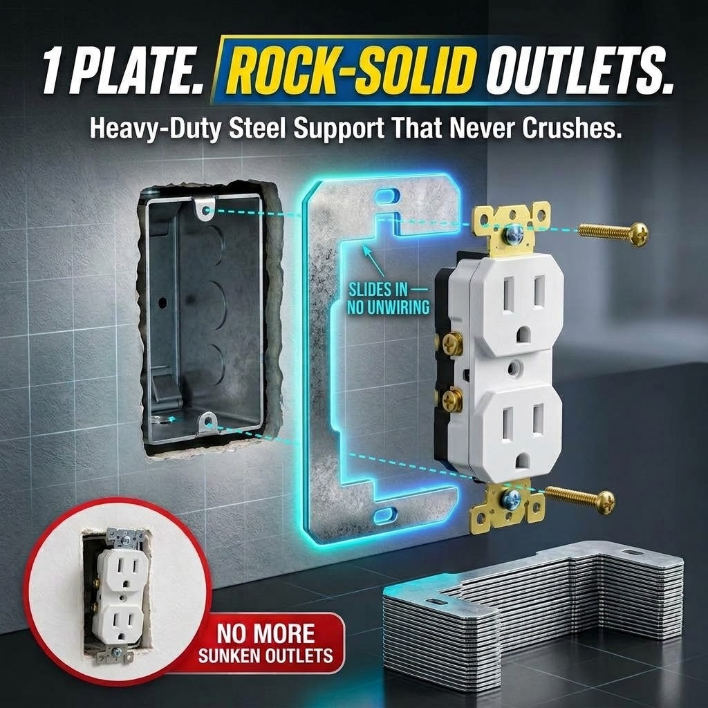 Pro-Grade Galvanized Steel Outlet Spacers & Leveling Shims
