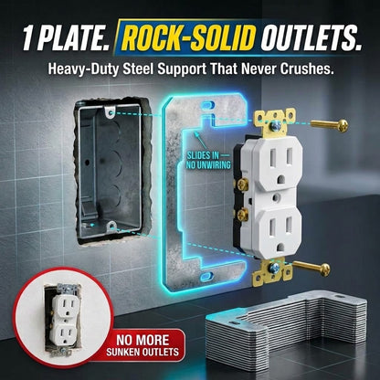 Pro-Grade Galvanized Steel Outlet Spacers & Leveling Shims