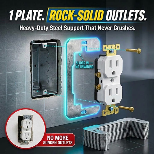Pro-Grade Galvanized Steel Outlet Spacers & Leveling Shims