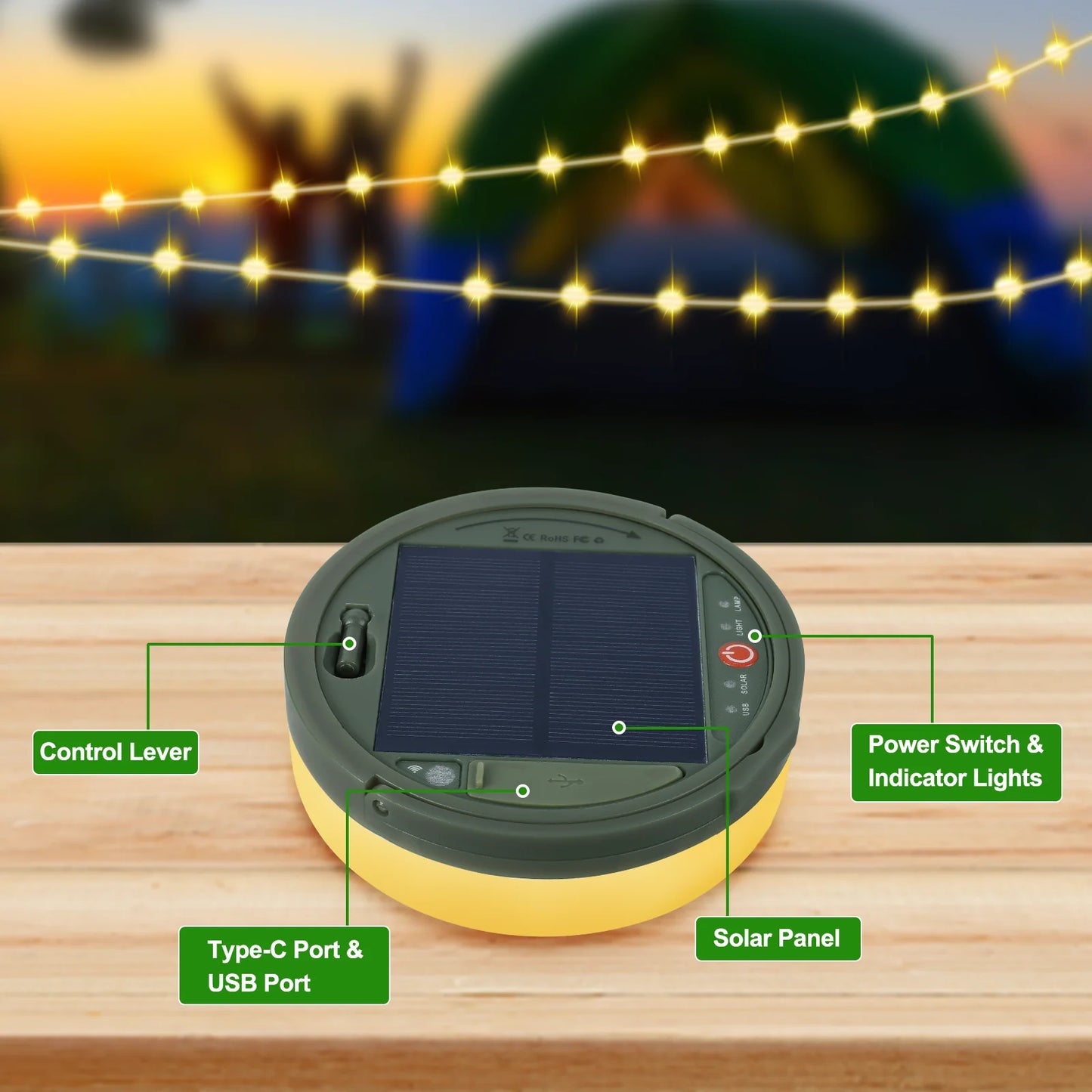 Led Solar Outdoor Camping Light