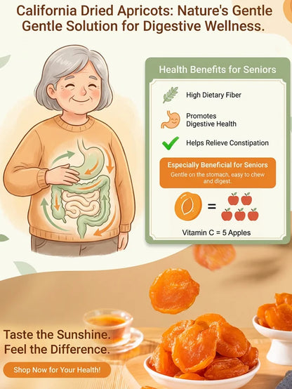 No-Sugar-Added Dried Apricots – 500 g Bag