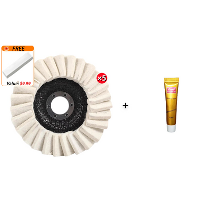 🔥3PCS-Wool Felt Flap Discs Polishing Wheel