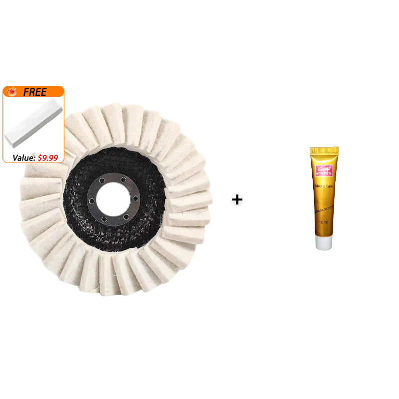 🔥3PCS-Wool Felt Flap Discs Polishing Wheel