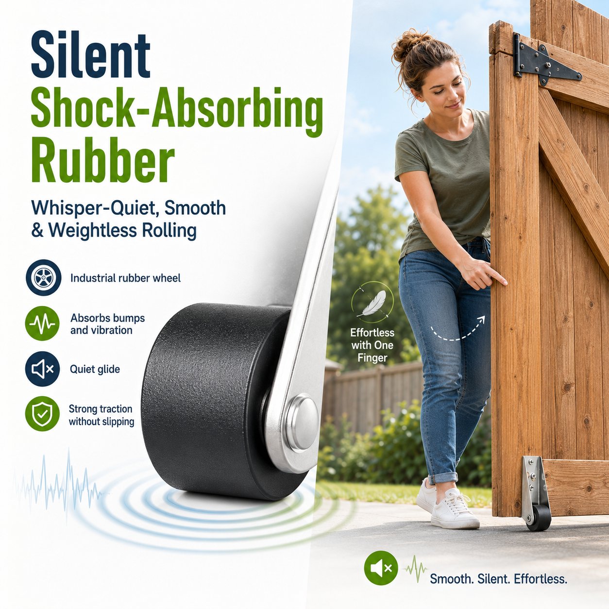 🔧 4 Parks Heavy-Duty Gate Support Wheel – Anti-Sag Fence Repair Roller for Smooth. Easy Gate Movement ✨