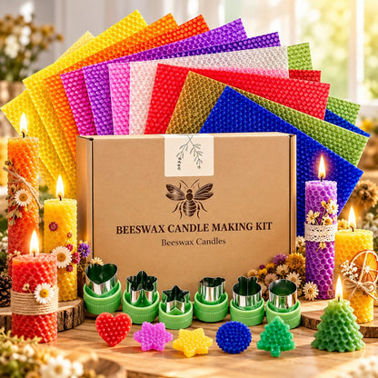 DIY Beeswax Candle Rolling Kit — 12 Colors