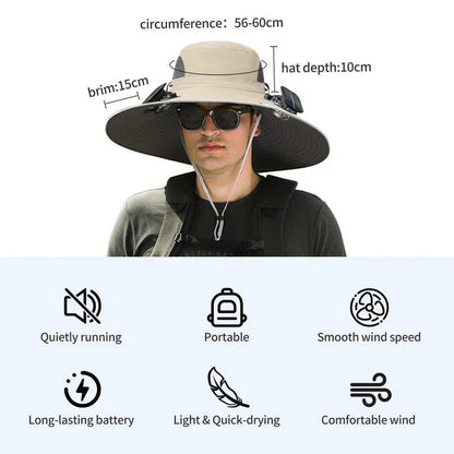 Solar-Powered Fan Hat