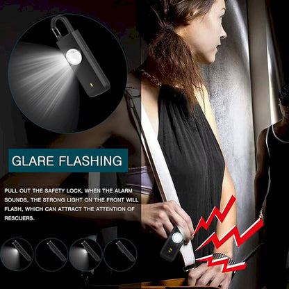 Personal Safety Alarm - 130 dB Anti-theft LED Light SOS Mode USB Type-C for Kids/Women or Camping