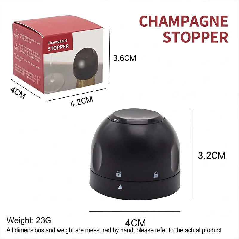 Vacuum Wine & Champagne Bottle Stopper – 2-Piece Set