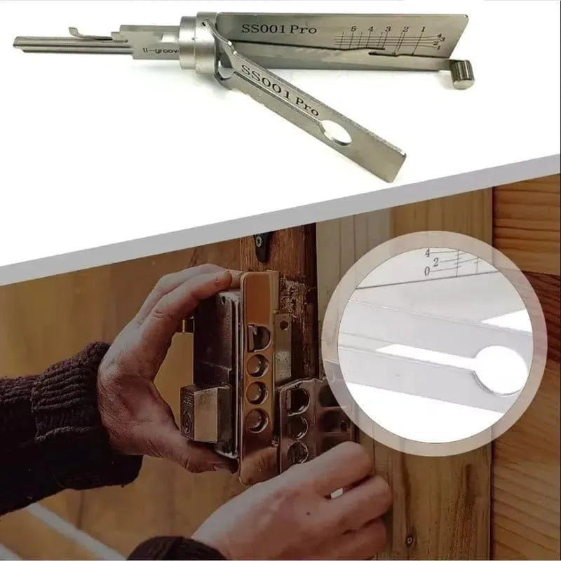 Stainless Steel Key Decoder Tool for Locksmith Training & Educational Use