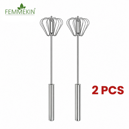 Stainless Steel Hand-Push Rotary Whisk