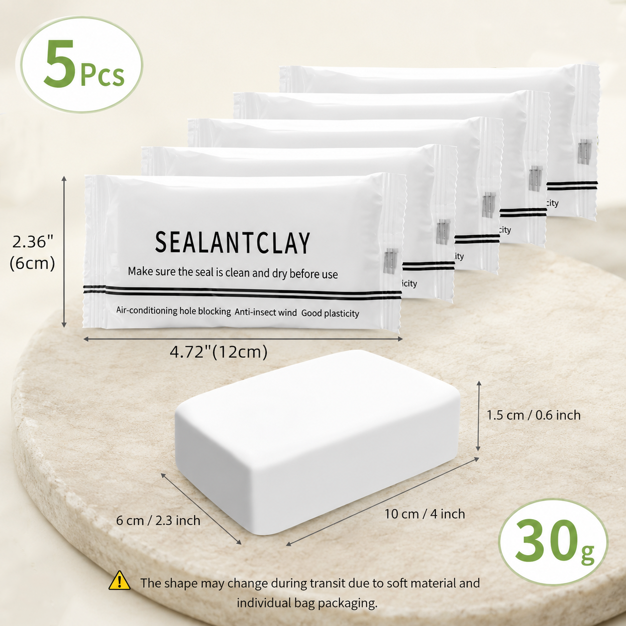 Moldable Waterproof Repair Sealant Clay 5 Pack