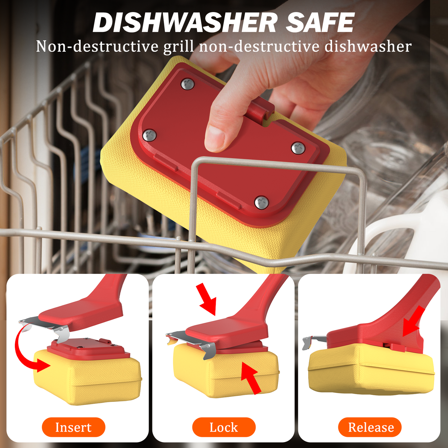 Grill Brush. Bristle Free Steam Grill Brush with Scrape