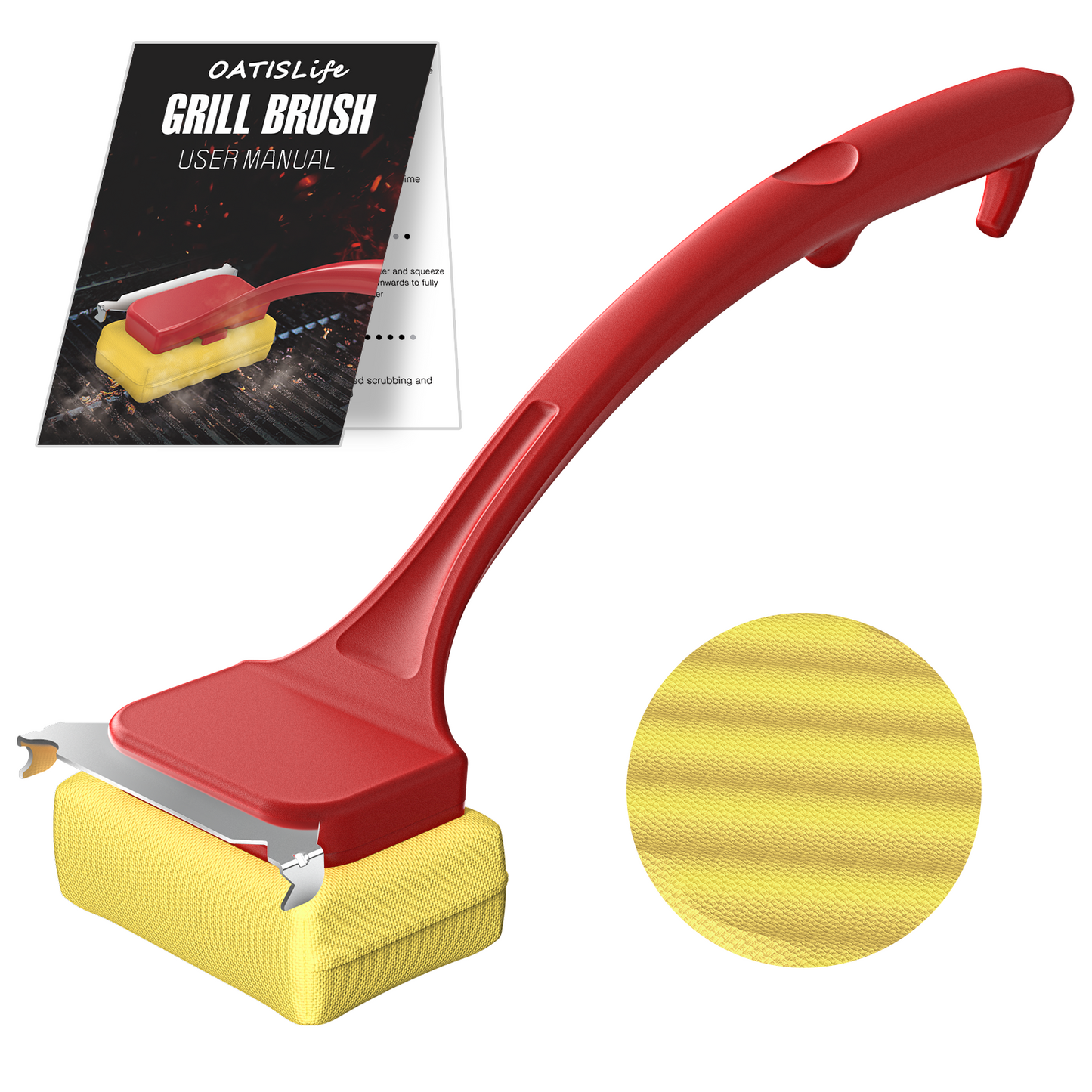 Grill Brush. Bristle Free Steam Grill Brush with Scrape