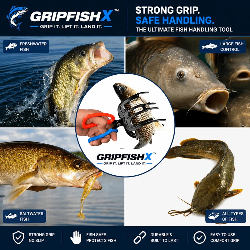 2 PCS Fish Gripper – Multi-Claw Fish Controller for Safe & Easy Handling