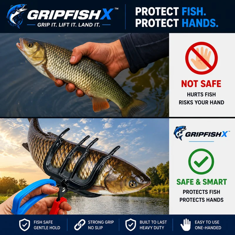 2 PCS Fish Gripper – Multi-Claw Fish Controller for Safe & Easy Handling