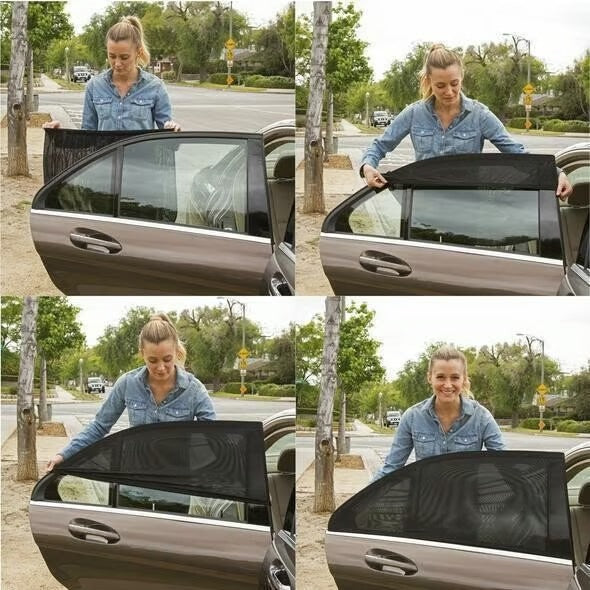 🚗 Universal Car Window Screens — 4-Piece Set for Front & Rear Windows