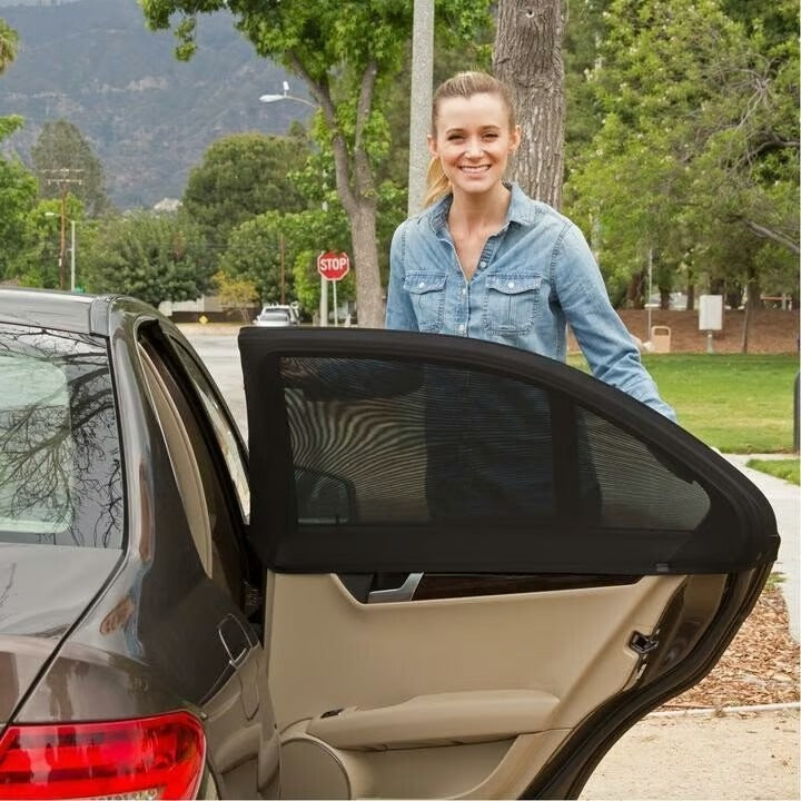 🚗 Universal Car Window Screens — 4-Piece Set for Front & Rear Windows