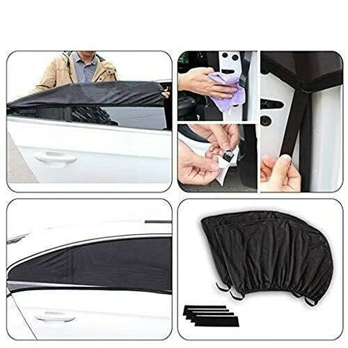 🚗 Universal Car Window Screens — 4-Piece Set for Front & Rear Windows