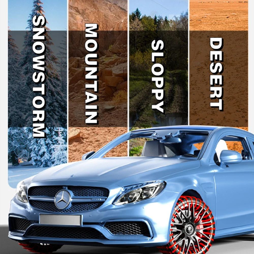 Universal Anti-Slip Snow Chains for Cars & Motorcycles | Essential Winter & Off-Road Emergency Gear