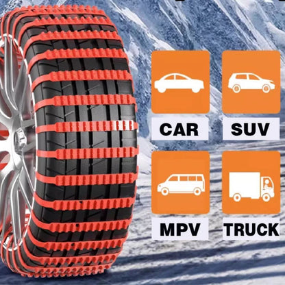 Universal Anti-Slip Snow Chains for Cars & Motorcycles | Essential Winter & Off-Road Emergency Gear