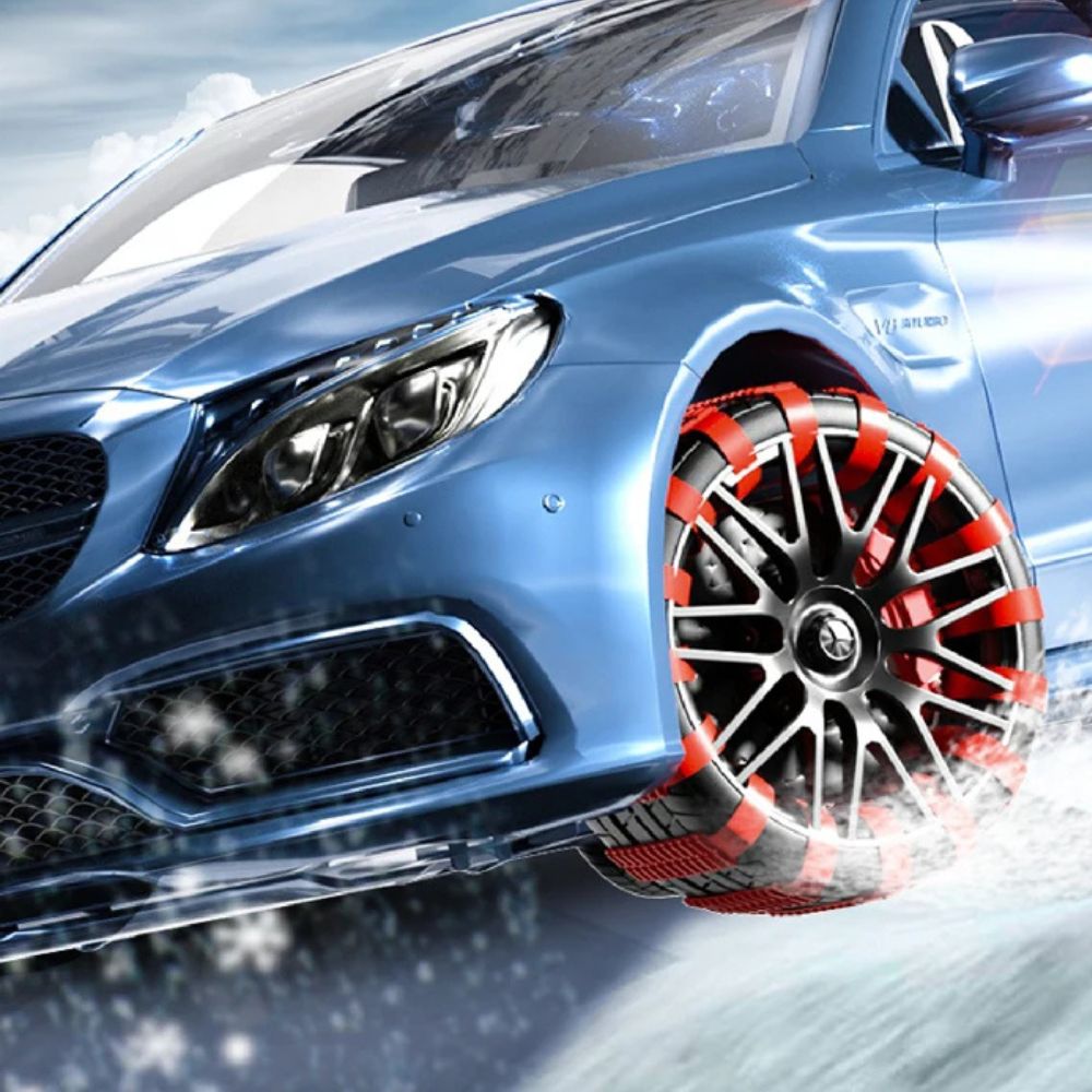 Universal Anti-Slip Snow Chains for Cars & Motorcycles | Essential Winter & Off-Road Emergency Gear