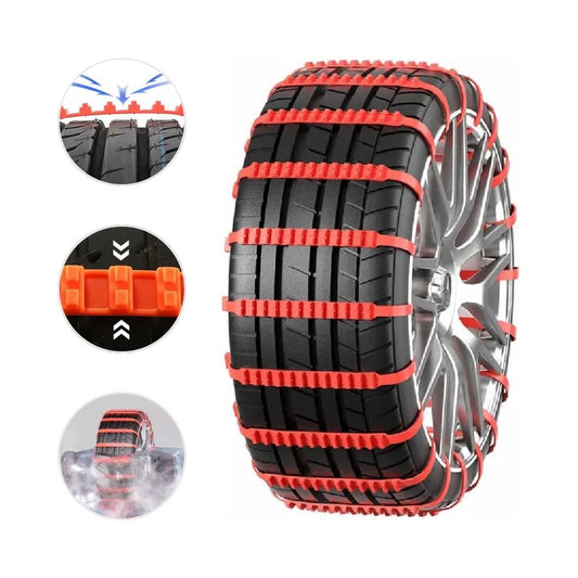 Universal Anti-Slip Snow Chains for Cars & Motorcycles | Essential Winter & Off-Road Emergency Gear