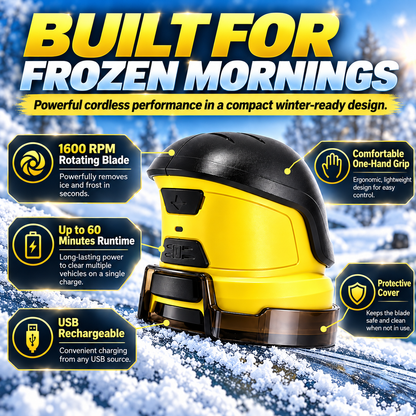 Cordless Electric Frost Scraper for Vehicle Glass