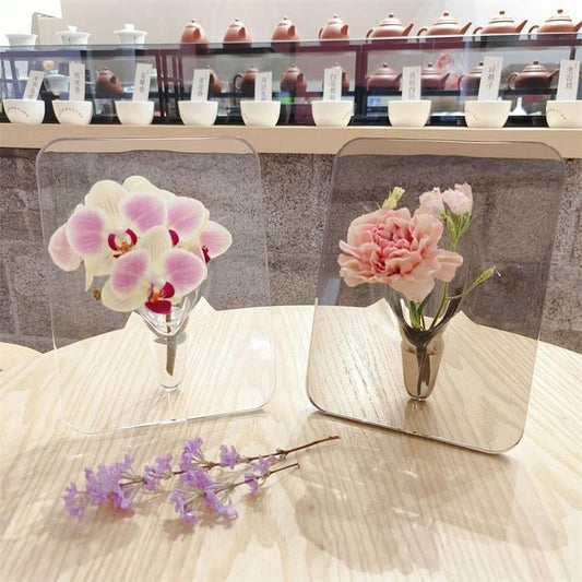 ⏳Time-Limited Special⏰3 PCS-Photo Frame Shaped Clear Flower Vase – Nordic Style. Acrylic. Desktop Decor ✨