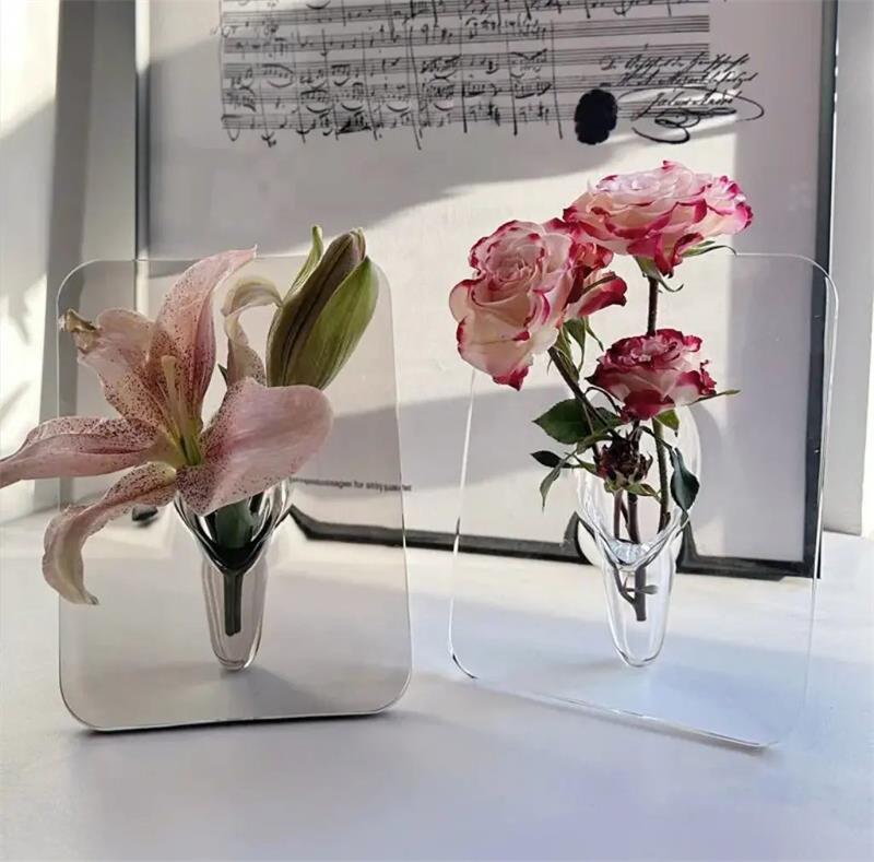 ⏳Time-Limited Special⏰3 PCS-Photo Frame Shaped Clear Flower Vase – Nordic Style. Acrylic. Desktop Decor ✨