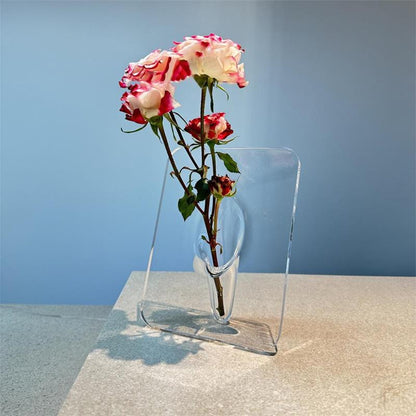 ⏳Time-Limited Special⏰3 PCS-Photo Frame Shaped Clear Flower Vase – Nordic Style. Acrylic. Desktop Decor ✨