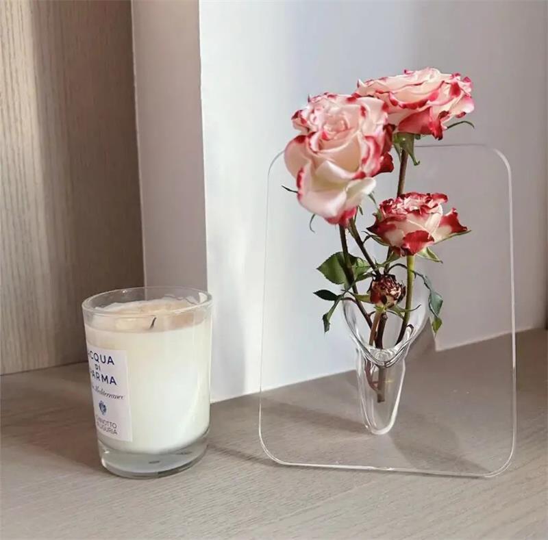⏳Time-Limited Special⏰3 PCS-Photo Frame Shaped Clear Flower Vase – Nordic Style. Acrylic. Desktop Decor ✨
