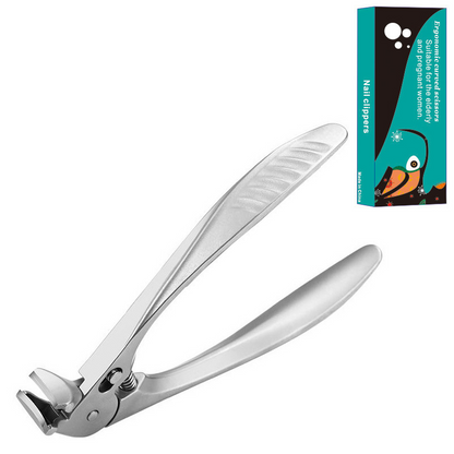 Stainless Steel Nail Clipper with Curved Precision Blades