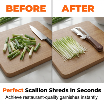 🎁3-in-1 Scallion Shredder & Peeler Kitchen Tool-2 PCS