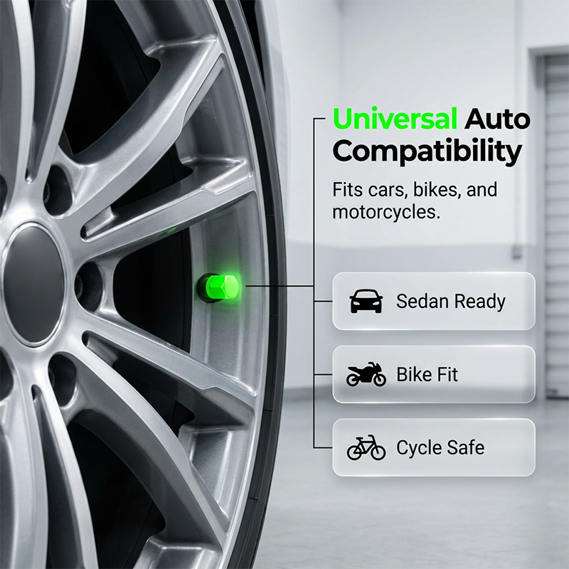 Universal Luminous Tire Valve Caps-16 PCS