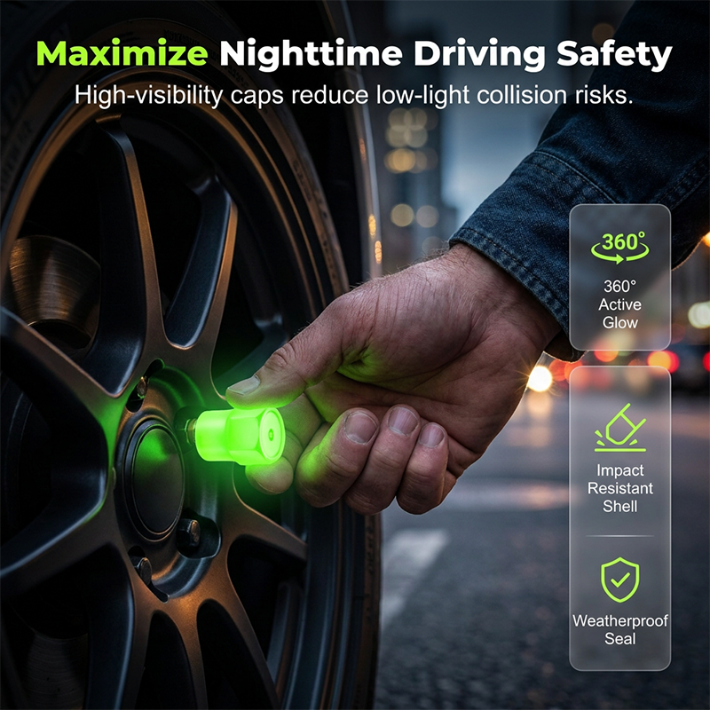 Universal Luminous Tire Valve Caps-16 PCS