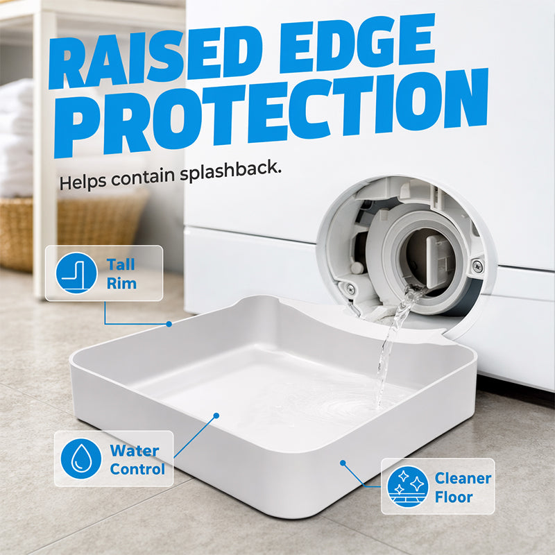 🛡️🚫💧 Universal Front-Load Washer Drain Pan Set – Leak Proof Floor Protection